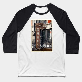 Drugstore in the West Village - Kodachrome Postcards Baseball T-Shirt